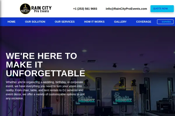 Página Web De Rain City Pro Events