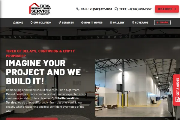 Página Web de Total Renovations Services